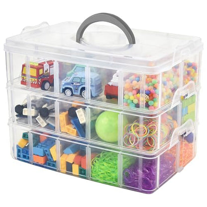 3-Tier Stackable Storage Container Box, 30 Compartments - color: 30 Pcs Storage Box