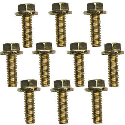 1/2" x 1-1/2" Flange Serrated Hex Bolt by Color Zinc Plated, Alloy Steel,Grade 5.(10pcs Pack) by Metalsuberg - size: 1/2" x 1-1/2" 10pcs