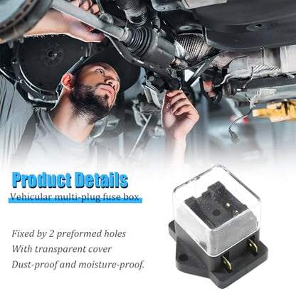 2-Way Covered Standard Blade Fuse Distribution Block - size: 2P
