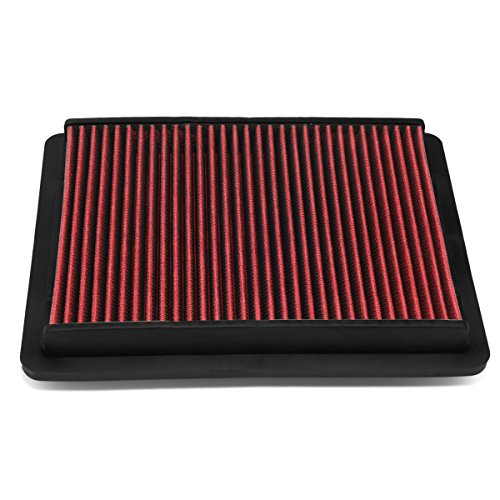 DNA Motoring AFPN-127-RD Washable Drop In Panel Air Filter Enhance Engine Performance Power & Acceleration Improve [Compatible with 09-14 TL / 10-14 TSX V6 / 10-16 Accord Crosstour V6] - style: 08-12 Accord V6