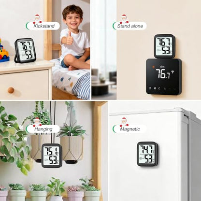 Antonki 2 Pack Room Thermometer Indoor Hygrometer - color: 2 Pcs * Classic Black ( 97%+ Choice )
