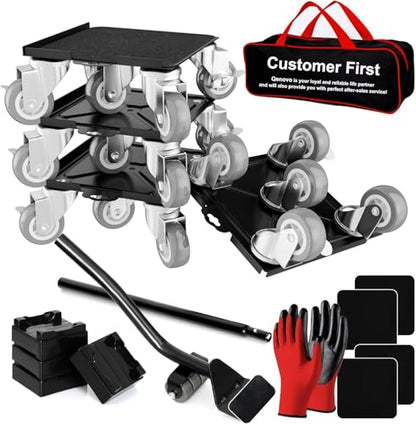 Furniture Movers with 5 Wheels, Heavy Duty Furniture Dolly - color: Black, size: 5.3x5.3 IN
