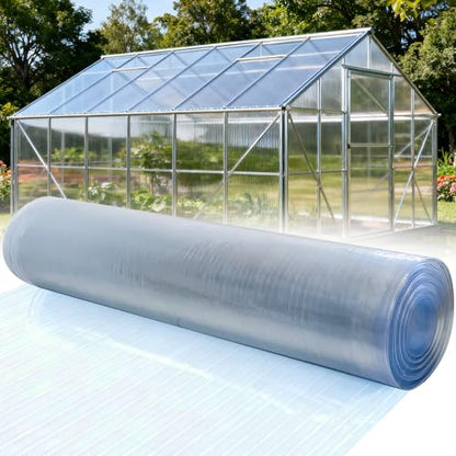 Polycarbonate Roofing Sheet 65.62 ft×3.28 ft, 0.8mm Thick Resistant Rainproof Transparent Polycarbonate Greenhouse Panels, Insulated Clear Roof Panels for Pergola Patio Gardening, Farming, Agriculture - size: 65.62 ft× 3.28 ft