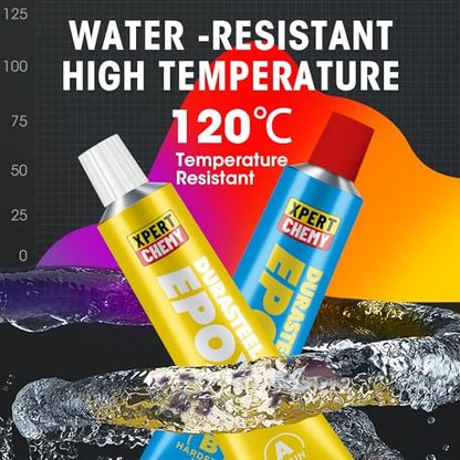 2 Part Epoxy Glue, 5 Minute Epoxy Adhesive, Rapid Cure Golf, Wood, Plastic and Metal etc, Waterproof & Extra Strength, High Temperature Resistance, 2 x 20g, Clear - color: Clear