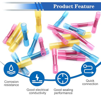 smseace 2020Pcs Heat Shrink Butt Connector,Solder Seal Wire Connectors Kit,Heat Gun and Crimping Tool Pack in Exquisite handbag 22-10AWG Waterproof Electrical Wire Crimp Connectors - size: 2020Pcs
