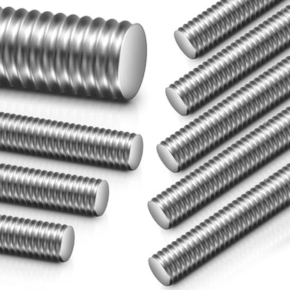 Blulu 4 Pcs 1/2"-13 Fully Threaded Rod, 36" Length - size: 1/2"-13 x 36"