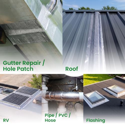 ECOHomes Aluminum Butyl Tape Waterproof for Leaks (4 Inch Wide) - size: 4 Inch x 16.5 FT