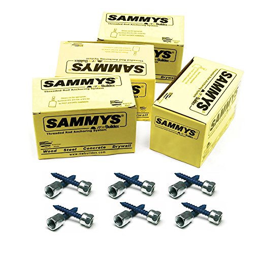 Everflow Sammys 8061957-100 SWC 20 3/8 Inch Screw Horizontally Threaded Rod Anchor Designed for Concrete Structure, Steel with Zinc Finish, Blue Delta Seal, Prevent Snapping (Pack of 100) - size: Pack of 100