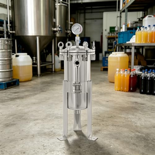 Bag Filter Housing, 0.75" NPT Heavy Duty Water High Flow Bag Filter - size: 0.97 SQ FT