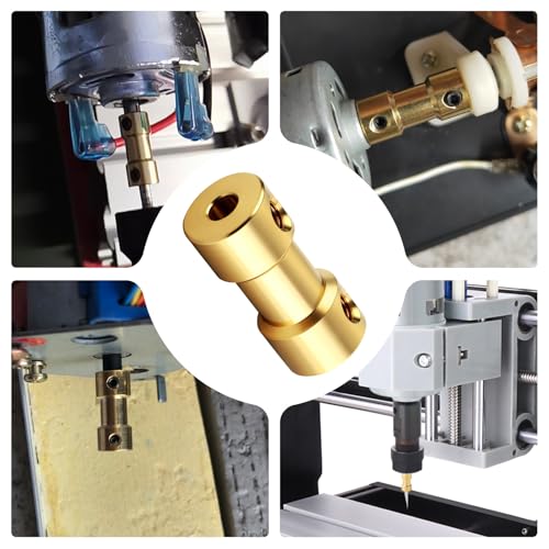 10pcs 2mm to 2mm Shaft Coupler, Brass Set Screw Couplings, Motor Shaft Coupler - size: 2mm to 2mm
