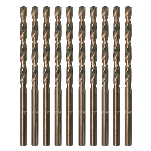 Cobalt Drill Bit 11/64" Twist Drill Bits, M35 High Speed Steel Jobber Length Drill Bit, 135 Degree Tip for Hard Metal, Stainless Steel, Cast Iron with Index Storage Case, Pack of 10 pcs - size: 11/64 in(10pcs)