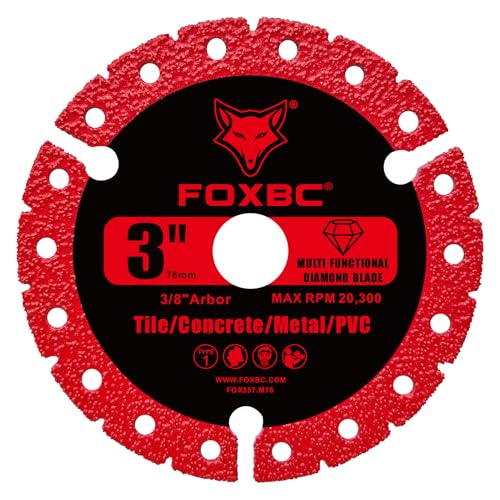 FOXBC 3 inch Diamond Multi-Purpose Saw Blades Metal Cutting Wheel - 3 Pack