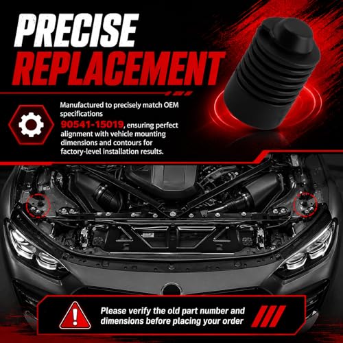 2PCS Hood Bumper Stop Rubber OEM#90541-15019,Car Bumper Damping Rubber Pad for Shock-absorbing and Noise-reducing,Durable Engine Cover Bumpers Damping Cushion Stoppers