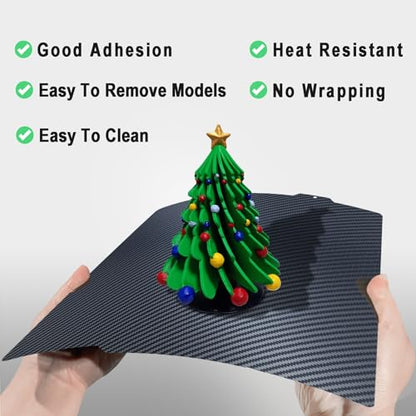 A1mini Textured PEI+Carbon Fiber PET Build Plate 184x184mm - color: PEI+PET, size: 184x184mm