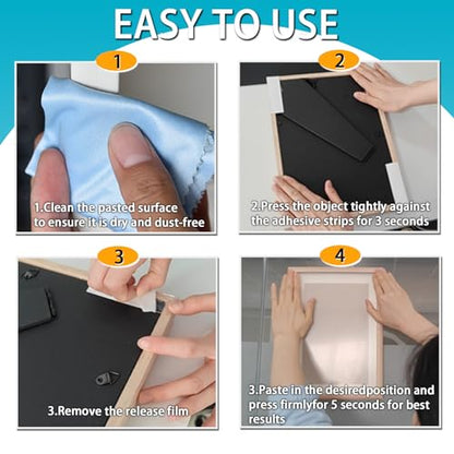 Birllaid Double Sided Tape for Walls, Picture Hanging Strips Removable Mounting Adhesive Tape for Hanging Picture Poster Decorations