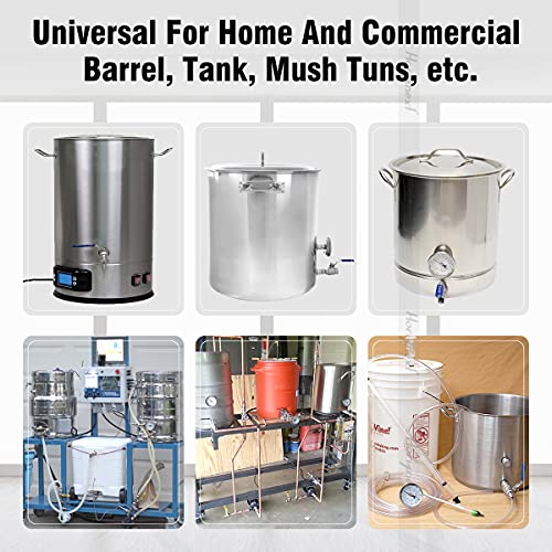 Beer Brewing Equipment, Stainless Steel Spigot,1/2 in Elbow Barb