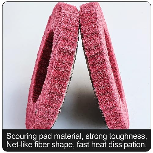 FPPO 5Pcs 4.5" x 7/8" Nylon Fiber Flap Disc Polishing Grinding Wheel,Scouring pad Buffing Wheel for Angle Grinder, Polishing Tools (Grit 320) - style: grit 320