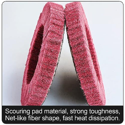 FPPO 5Pcs 4.5" x 7/8" Nylon Fiber Flap Disc Polishing Grinding Wheel,Scouring pad Buffing Wheel for Angle Grinder, Polishing Tools (Grit 320) - style: grit 320