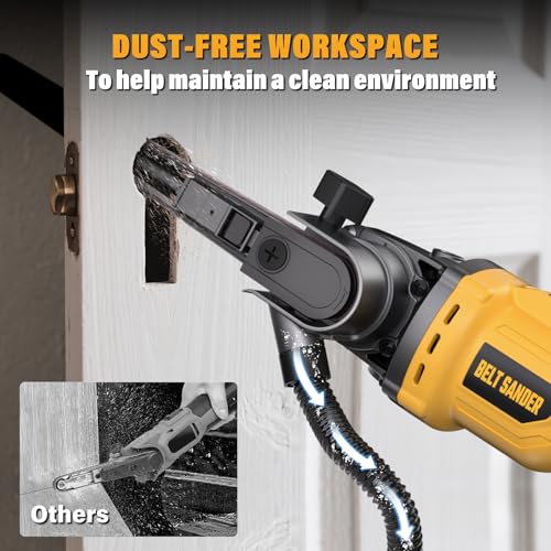 20V Cordless Deatil Belt Sander Compatible with DEWALT 20V MAX Battery - color: Yellow