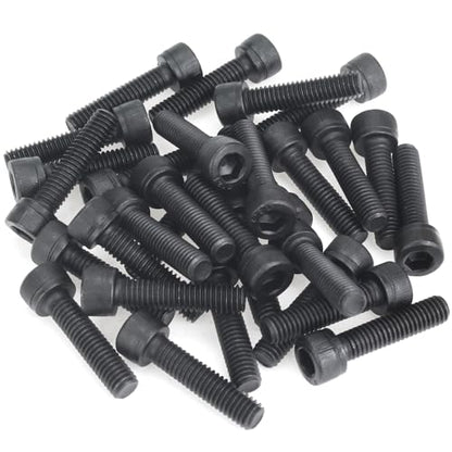 35 Pieces M6 x 25mm Socket Head Cap Screws, Thread Pitch 1.0mm, Sutemribor M6 Black Screws, 12.9 Grade Alloy Steel, Black Oxide Finish, Fully Threaded - size: M6 x 25mm, style: Socket Head