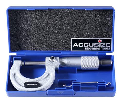 Accusize Outside Micrometer, 0-25mm x 0.01mm, EG00-0025 - size: 0-25mm