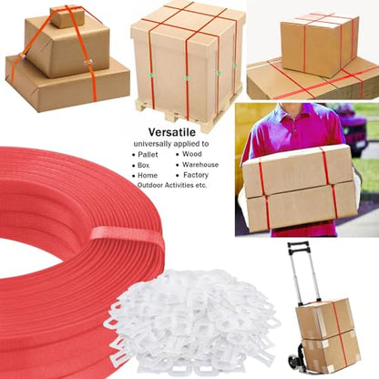 Plastic Packaging Banding Strapping Kit, Red - color: Red