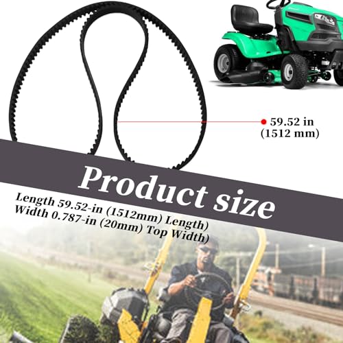 954-04167 Lawn Mower Deck Timing Belt,Length 59.52",Width 0.787"