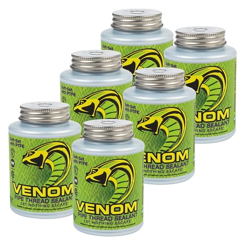 Gasoila Venom Pro-Grade Pipe Thread Sealant, 8 fl. oz., Pack of 6 - size: 8 fl. oz. (Pack of 6)