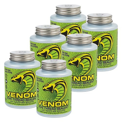 Gasoila Venom Pro-Grade Pipe Thread Sealant, 8 fl. oz., Pack of 6 - size: 8 fl. oz. (Pack of 6)