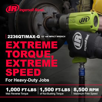 Ingersoll Rand 2236QTIMAX-G 1/2" Drive Air Impact Wrench - size: Standard Anvil (Single Unit), style: 2236 DXS2, Standard Anvil, Green