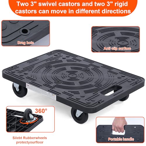 MaxWorks 80854 Furniture Movers Dolly With Wheels - 200 lb. Capacity - size: Standard