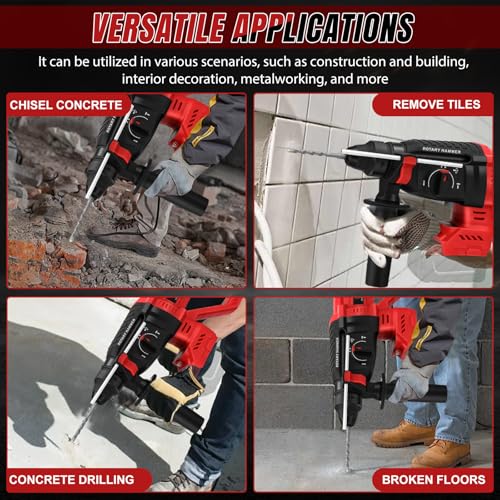 Cordless Rotary Hammer Drill for Milwaukee M18 18V Battery