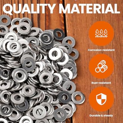 350-Piece 304 Stainless Steel POP Rivet Washers for 3/16"