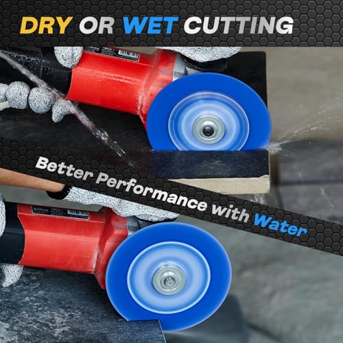 4-1/2 Inch Diamond Saw Blades for Angle Grinder, Tile Cutting Wheel 3Pcs - color: Blue