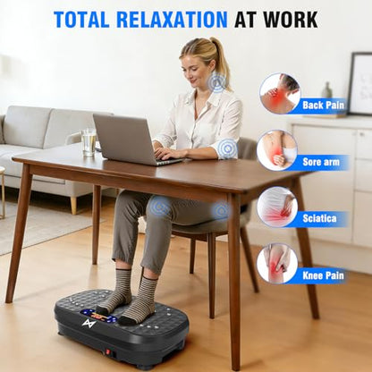 AXV Vibration Plate Exercise Machine Fitness Platform Body Vibrating Board - color: BASIC.BLUE