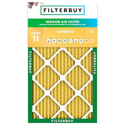 Filterbuy 7.5x29.5x1 Air Filter MERV 11 Pet & Allergy Defense (1-Pack) - size: 7.5x29.5x1