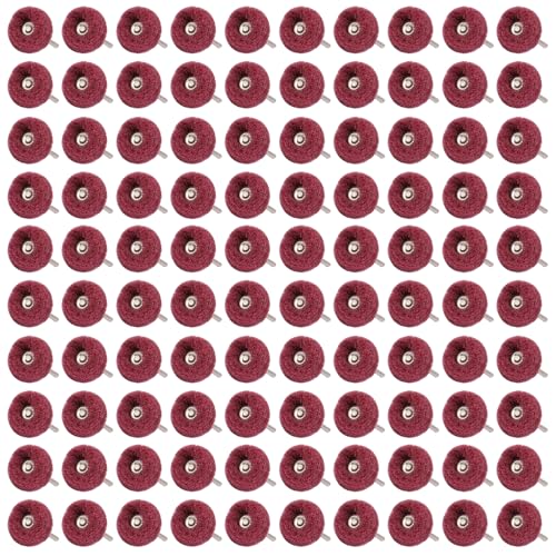 100 PCS Abrasive Buffing Wheel, 1 Inch Polishing Kit 240 Grit - style: Red 240 Grit 100pcs