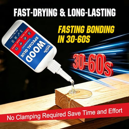 WOUSEDO Wood Glue 30g, Fast Drying Strong Adhesive for Wood Repair - size: Wood Glue