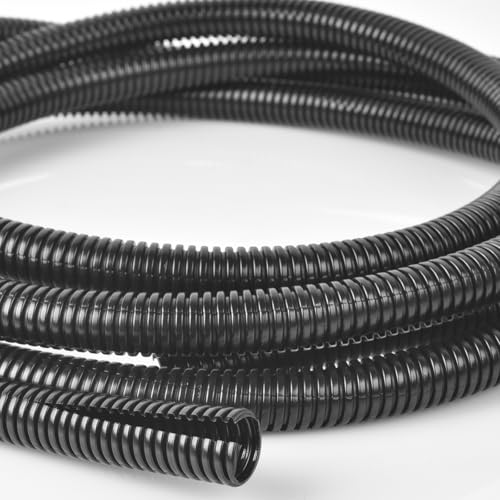 ALLWIN 10ft-1/4 10ft-3/8 10ft-1/2 Black Split Wire Loom Tubing Wire Conduit - size: 1/4"10ft 3/8"10ft 1/2"10ft