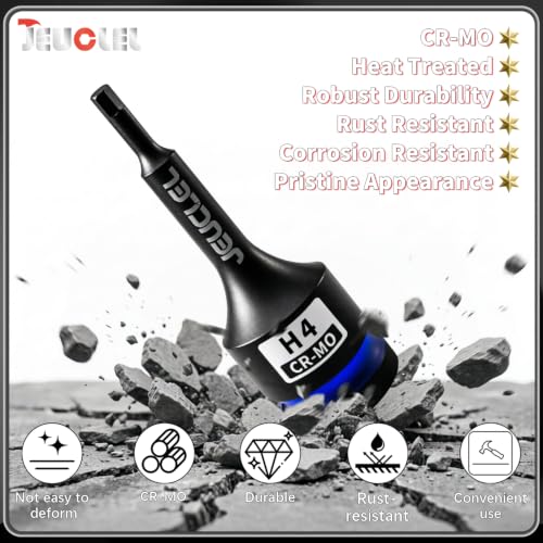 4mm Hex Impact Bit Socket, H4 1/2" Drive Allen Socket, Cr-Mo Steel - size: 1PC | H4 4MM