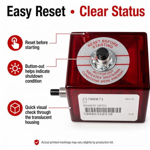 117 Push Button Magnetic Switch for FW Murphy 25700071 Engine Shutdown