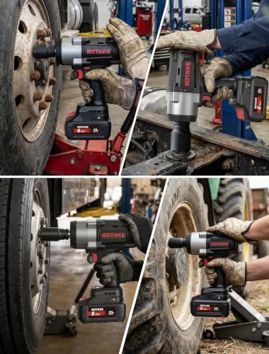 ROTAKE 20V 3/4" Pro Heavy-Duty Cordless Impact Wrench Kit, 1780 FT-LBS, TB5 - size: 3/4" (1780 ft-lbs) TB5