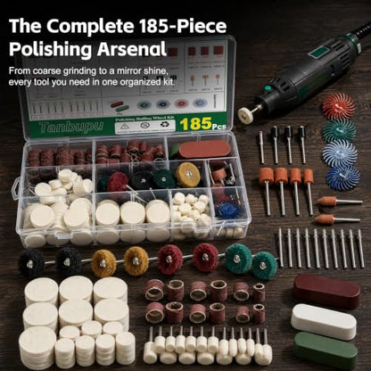 185PCS Dremel Polishing Kit-Buffing & Rotary Tool Accessories Metal - size: 10 Styles-185pcs