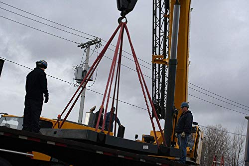 White Endless 12 Foot Polyester Round Sling | 16,800 lb. Vertical Capacity | 13,400 lb. Choker | 33,600 lb. Basket | 2-11/16" Relaxed Width | Hanes Supply (HSI) Heavy Duty Sling - size: 12' Length