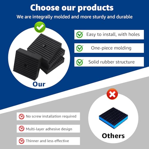 4pcs Solid Shock Pad Solid Rubber Anti-Vibration Isolation Pads