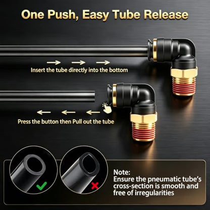 90 Degree DOT Air Hose Fitting Union Elbow, Quick Connect Air Brake Fitting - size: 1/2"OD x 1/2"NPT