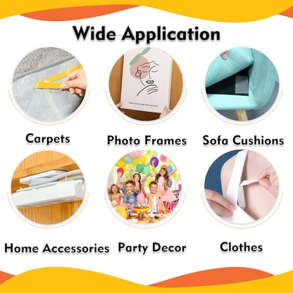 Qoqooice Double Sided Fabric Tape Heavy Duty Mounting Tape 1.58" x 33FT Resistente Clear Super Stick Tape with Fiberglass Mesh High Tack Strong Adhesive for Clothes Carpet Arts - size: 1.58 Inch x 33Ft