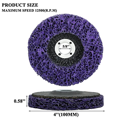 Lamsion Rust Remover Wheel & Strip Disc for Angle Grinder, 5Pack, 4" x 60# - size: 5Pack - 4" x 60#