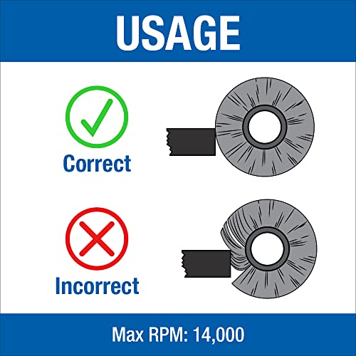 Mercer Industries 187010 - 4" x 1/2" x 5/8"-11 Crimped Wire Wheel, .014 Carbon Steel Wire - color: .014 Carbon Steel, size: 4" x 1/2" x 5/8"-11 (1 Pack), style: Crimped Wire Wheel