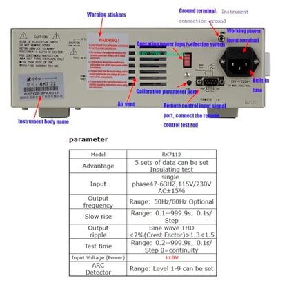 INTBUYING Withstand Hi-Pot Tester Insulation Resistance Tester AC 110V/220V 5KV Test Instruments with Memory Group Digital Display